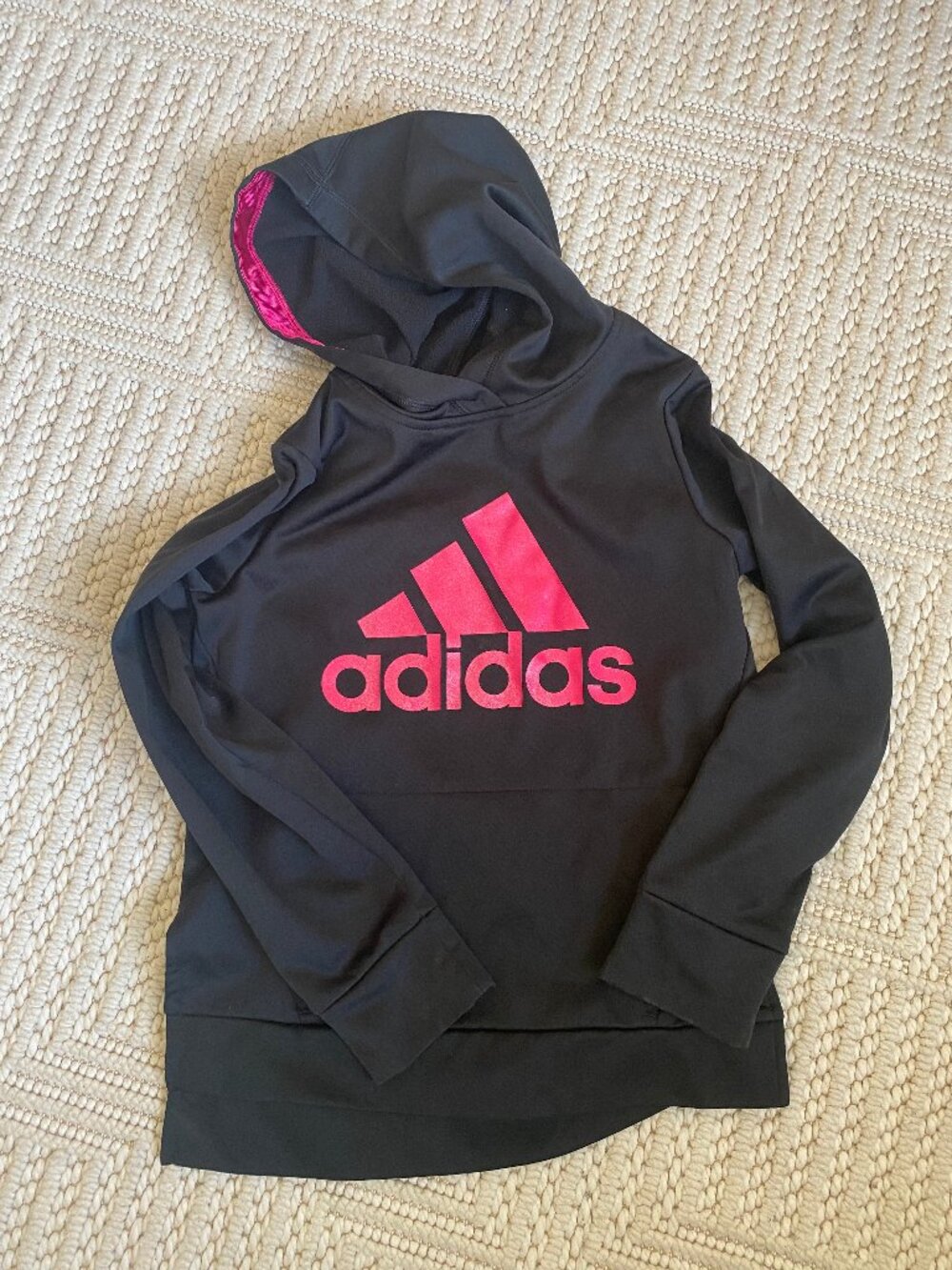 ADIDAS Unisex Kids Hooded Sweatshirt - Picture 2 of 5
